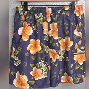 Sand N Sun Hawaiian Floral Swim Trunks   Size 30